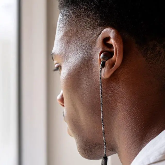 Alt view image 7 of 7 - House of Smile Jamaica USB-C Wired Earbuds with Microphone, in-Ear Headphones, 9.2mm Driver, Tangle-Resistant Cable, Plug-and-Play Earphones for Smartphones, Tablets & Laptops (Black)