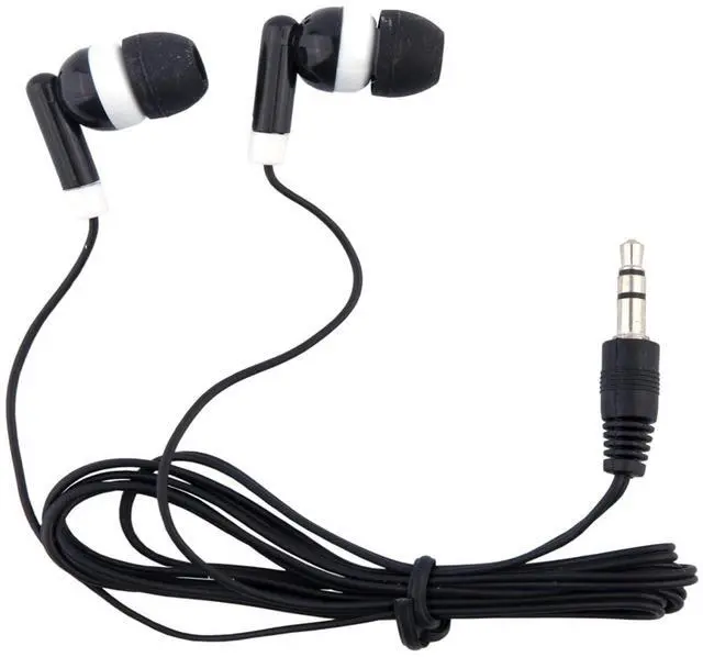 Main image of Wholesale Bulk Earbuds Headphones 100 Pack Individually Bagged Earphones for Schools, Classroom, Students, Libraries, Hospitals, Museums