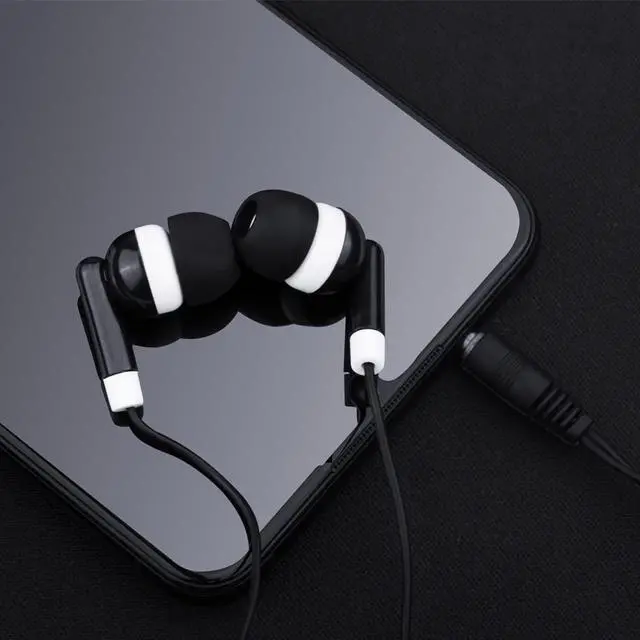 Alt view image 6 of 7 - Wholesale Bulk Earbuds Headphones 100 Pack Individually Bagged Earphones for Schools, Classroom, Students, Libraries, Hospitals, Museums