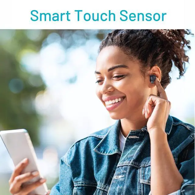 Alt view image 6 of 7 - Active Noise Cancelling True Wireless Earbuds - Bluetooth 5.3 with ANC - Comfortable Fit with S/M/L Silicon & Memory Foam Earpieces - IPX4 Water Resistant - 28 Hrs Playback - Compact Charging Case