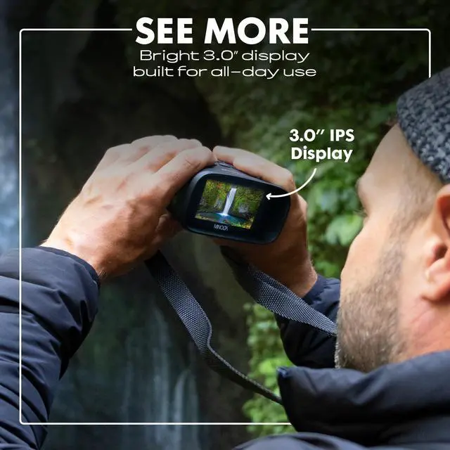 Alt view image 6 of 7 - MNDM10B 4K Video 10x25 Digital Night Vision Monocular Kit (Black) | Designed for sharp image quality with reliable performance for photography and creative shooting