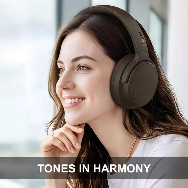 Alt view image 5 of 7 - NiceComfort 35(2nd Gen)Noise Cancelling Headphones 4-Speakers 40kHz | HD Sound,140 Hours' Ultra-long Playtime for Travel, Bluetooth 6.0, 5 Microphones ENC,Transparency,Spatial Audio,Low Latency