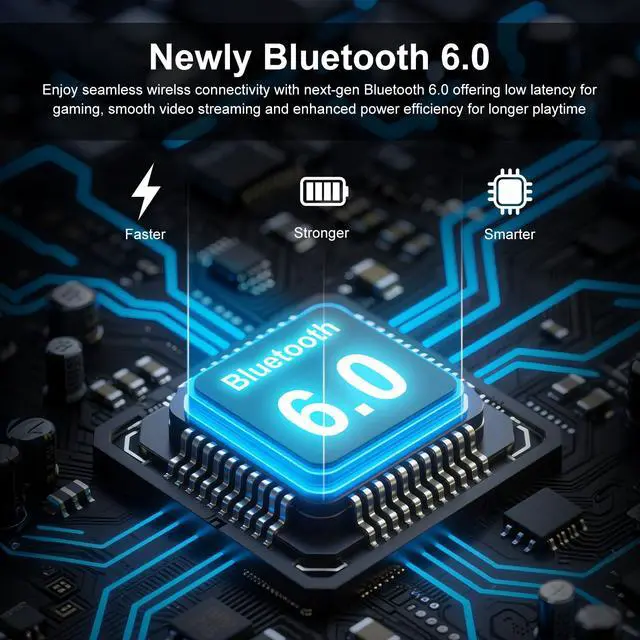 Alt view image 7 of 7 - NiceComfort 35(2nd Gen)Noise Cancelling Headphones 4-Speakers 40kHz | HD Sound,140 Hours' Ultra-long Playtime for Travel, Bluetooth 6.0, 5 Microphones ENC,Transparency,Spatial Audio,Low Latency