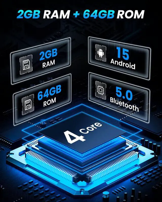 Alt view image 7 of 7 - 4 + 64GB ROM Android 15 Car Radio for Dodge Ram 1500 2500 3500 2009-2012 | HD IPS Touchscreen Stereo Wireless CarPlay Android Auto GPS 5G WiFi Bluetooth Backup Camera SWC FM(Only Fit Manual AC)