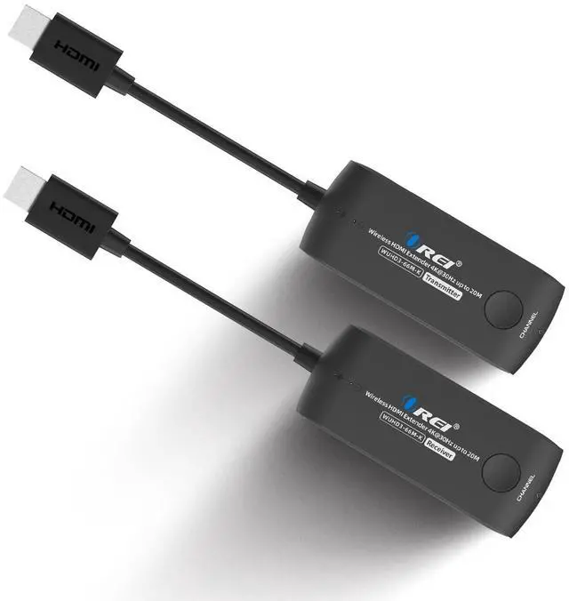Main image of Wireless HDMI Extender 60ft 4K@30Hz, 5.2 GHz SSID Pairing, Low-Latency | Wireless HDMI Transmitter Receiver 5GHz, HDMI 1.4, HDCP 1.4, 10.2Gbps, Channel Switching, 24/7 Operation