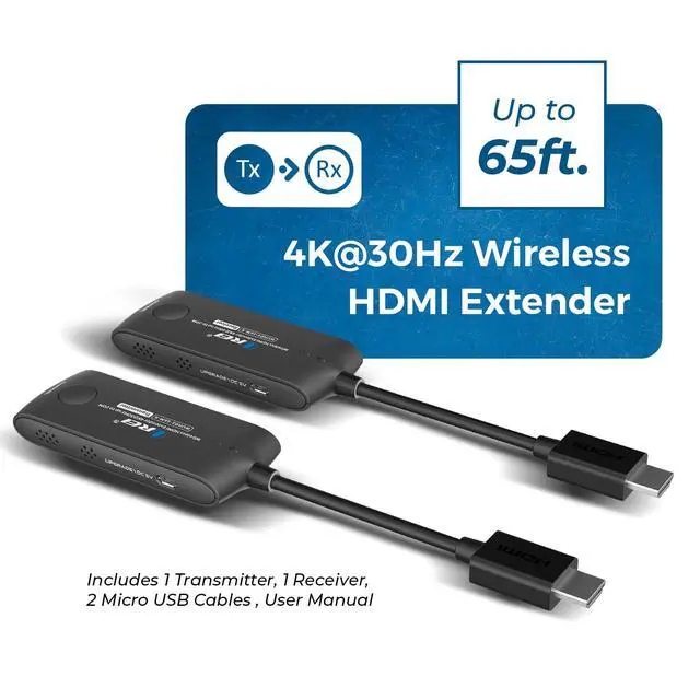 Alt view image 4 of 7 - Wireless HDMI Extender 60ft 4K@30Hz, 5.2 GHz SSID Pairing, Low-Latency | Wireless HDMI Transmitter Receiver 5GHz, HDMI 1.4, HDCP 1.4, 10.2Gbps, Channel Switching, 24/7 Operation