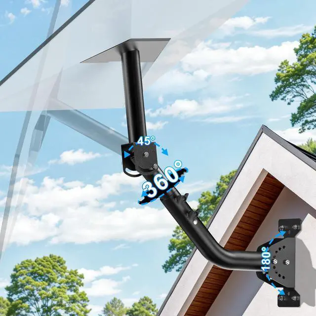 Main image of Gen 3/Standard 4/4X Adjustable Starlink Mount, 360°Rotation, 180° & 45°Tilt | Heavy-Duty Metal Starlink Pole Mount Kit, Easy Installation, Rust-Proof, Weather-Resistant for Concrete and Wooden Walls