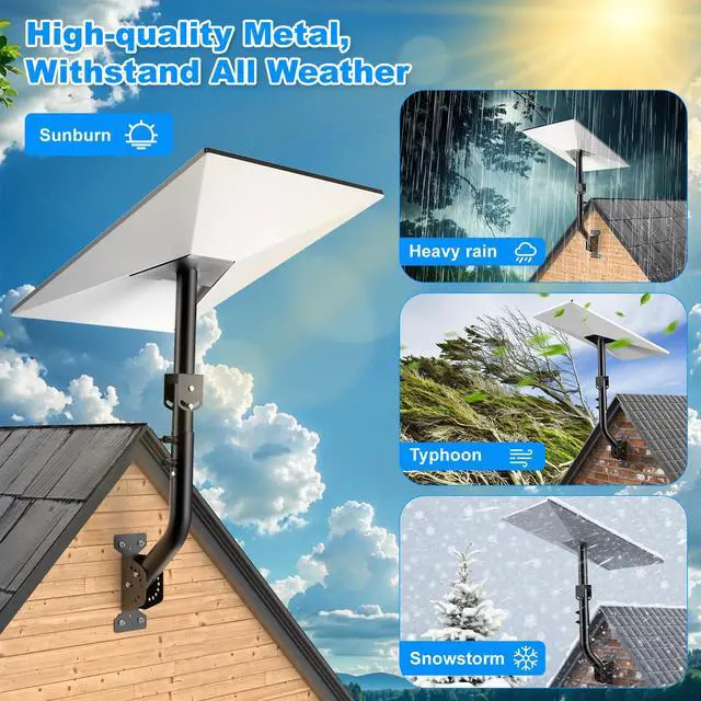 Alt view image 5 of 6 - Gen 3/Standard 4/4X Adjustable Starlink Mount, 360°Rotation, 180° & 45°Tilt | Heavy-Duty Metal Starlink Pole Mount Kit, Easy Installation, Rust-Proof, Weather-Resistant for Concrete and Wooden Walls
