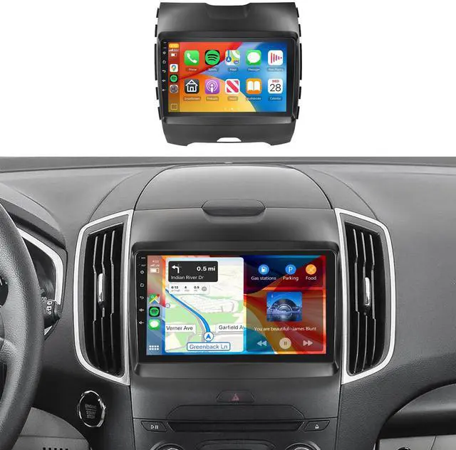 Main image of 5Ghz WiFi Car Radio Stereo for Ford Edge 2016-2020 2+64G, 9" Touch Screen/Android 15/Wireless CarPlay/Android Auto/DSP EQ/GPS Navigation/Bluetooth/FM/RDS/SWC/HD Backup Camera
