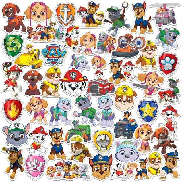 Main image of PAW Patrol 50ct Vinyl L Deluxe Stickers Variety, Tablet, Indoor/Outdoor