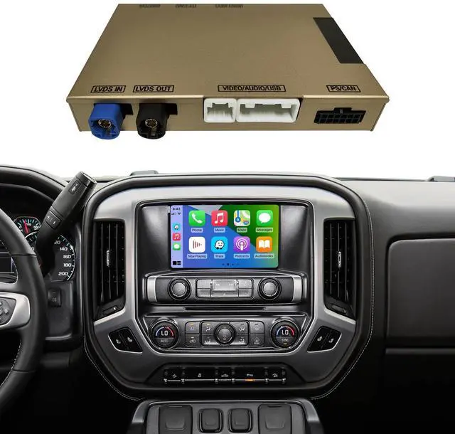 Main image of CarPlay Kit for GM HMI 2.0 Cadillac Buick Chevrolet GMC 2014-2020 | CarPlay Interface Decoder Box, Support Wireless Carplay, Android Auto, Mirrorlink, Retains Factory Controls & Functions