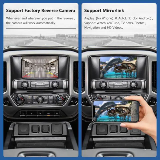 Alt view image 4 of 7 - CarPlay Kit for GM HMI 2.0 Cadillac Buick Chevrolet GMC 2014-2020 | CarPlay Interface Decoder Box, Support Wireless Carplay, Android Auto, Mirrorlink, Retains Factory Controls & Functions