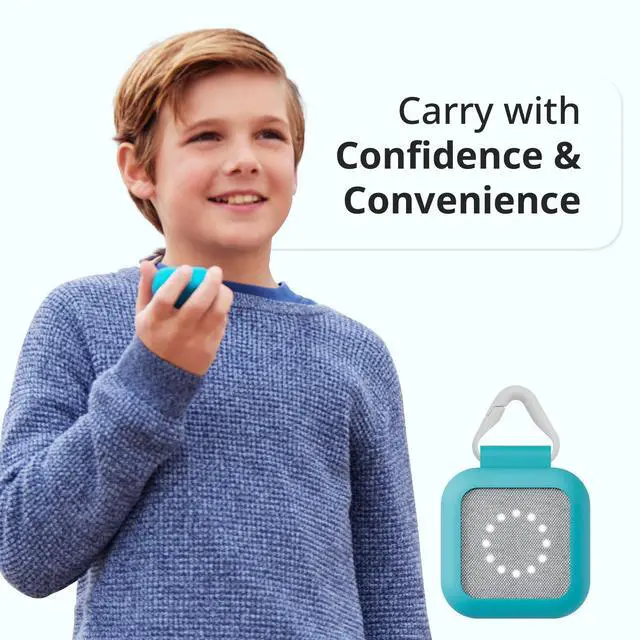 Alt view image 2 of 7 - Talk® Kids GPS Tracker & Communication Device with Mint Silicone Case Screen-Free, Push-to-Talk Voice Messaging, School-Friendly, 7-Day Battery, 30-Day Satisfaction Promise