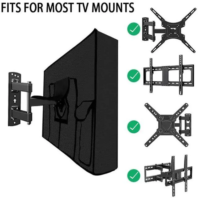 Alt view image 3 of 7 - Waterproof Outdoor TV Covers for 55 to 58 inches Outside TV, 600D Thick Fabric TV Screen Protector Cover with Remote Control Pocket - Size 55''W x 35''H x 5.5''D