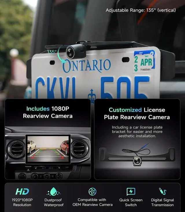 Alt view image 5 of 7 - Car Radio Stereo for Toyota Tacoma 2016-2023, Wireless CarPlay Android Auto | 11.5" HD touchscreen, 64G storage, 5G WiFi GPS Navigation, phone link, Bluetooth FM AM SWC, HD backup camera