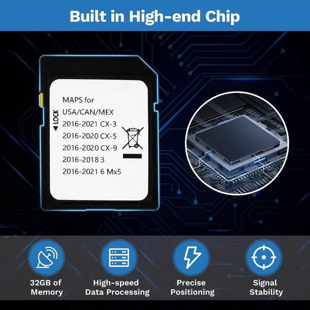 Alt view image 4 of 6 - Navigation SD Card for Mazda CX-5/CX-9 2016-2020, Mazda 3 2014-2018 | for Mazda 6/CX-3/MX-5 2016-2024, Car GPS Navigation System for USA/Canada/Mexico