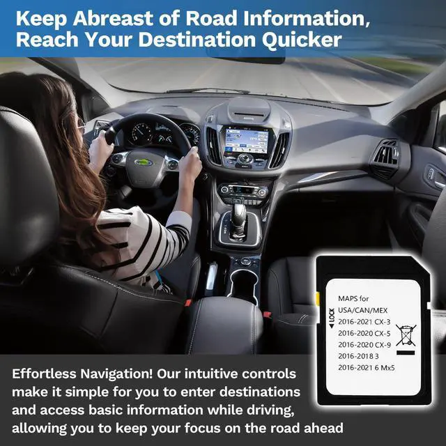 Alt view image 6 of 6 - Navigation SD Card for Mazda CX-5/CX-9 2016-2020, Mazda 3 2014-2018 | for Mazda 6/CX-3/MX-5 2016-2024, Car GPS Navigation System for USA/Canada/Mexico