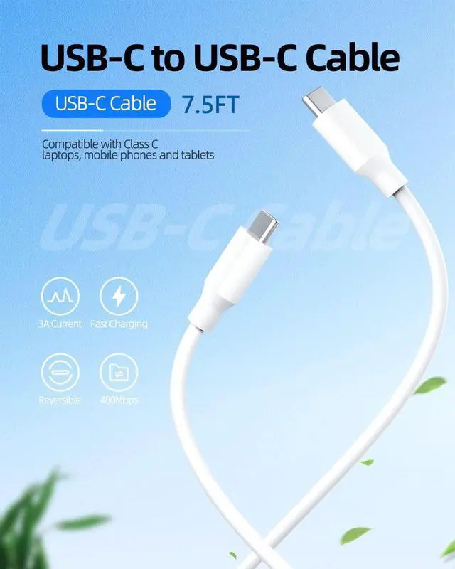Alt view image 3 of 7 - 65W Fast GaN Charger for Samsung Galaxy Book Pro & Pro 360 Laptop (NP950QDB NP930QDB NP935QDC NP950XDB NP930XDB) Notebook 7 9, USB C Type C, Mini & Compact (60% Smaller), UL Certified, 7.5ft Cable
