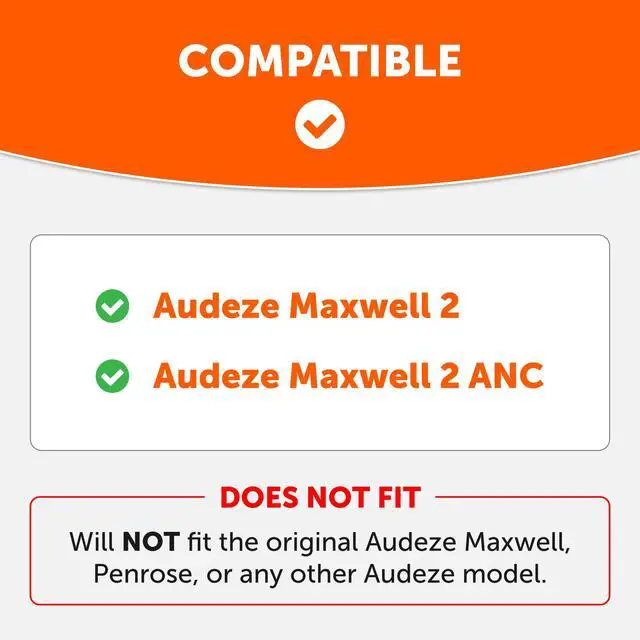 Alt view image 2 of 7 - Mod Kit Maxwell 2 - Earpads, Headband & Side Plates for Audeze Maxwell 2 | Made by Wicked Cushions | Extra Wide Silicone Headband, Magnetic Plates & Gel Earpads | For Maxwell 2 & 2ANC | Black