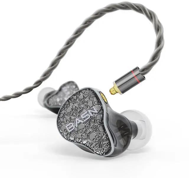 Main image of Bmaster5 in Ear Monitors, 5 Drivers Drummer Headphones with Powerful Bass, Noise Isolation IEM Earbuds with Detachable MMCX Sliver-Plated OFC Cable for Musicians (Midnight Black, 3.5mm)