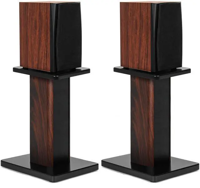 Main image of Pair-16 Inch (40CM)-Wood Speaker Stands, 110lbs Weight Capacity | for Home-Cinema HiFi Desktop and Satellite Speakers Monitor Stands, Enhanced Audio Listening Experience for Home Theaters
