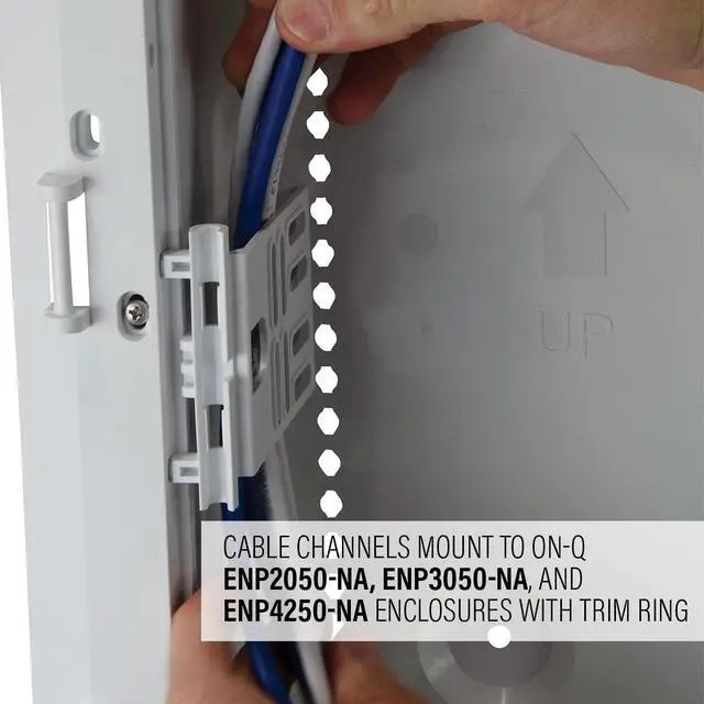 Alt view image 4 of 6 - OnQ5-Inch Mounting Plate for Enclosures Customizable Accessory for Media Panels, Structured Wiring, and Home Networking - 5" Width x 1.5x Depth - Includes Clips & Cable Mangement - AC1050-EMK