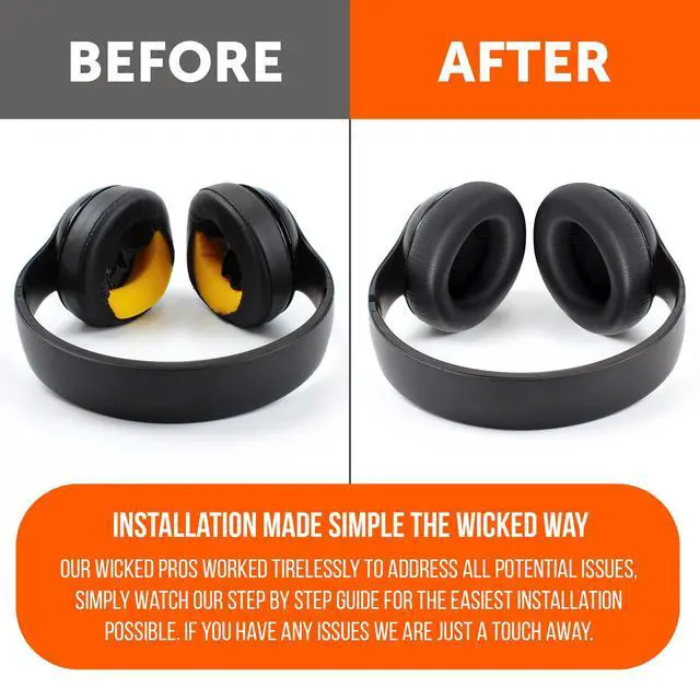 Alt view image 4 of 7 - PadZ Studio Pro - Extra Thick Earpads for Beats Studio PRO Made by Wicked Cushions | Upgraded PU Leather, Larger Ear Opening, Enhanced Foam | Black
