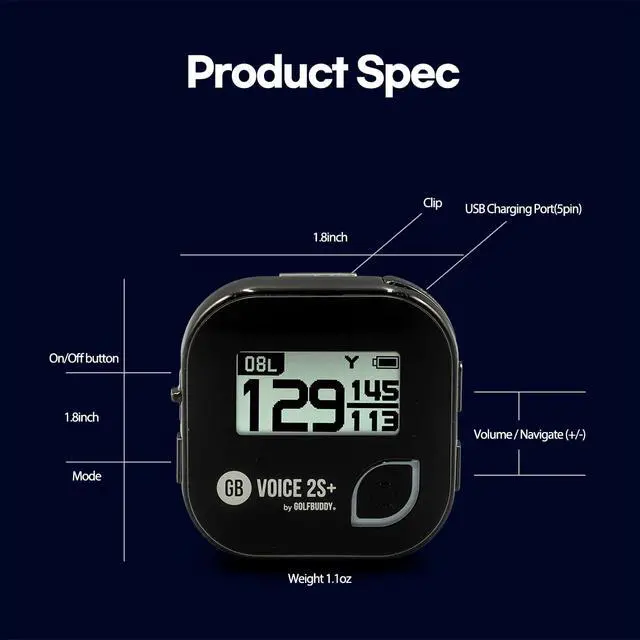 Alt view image 7 of 7 - GolfBuddy Voice 2 Golf GPS/Rangefinder