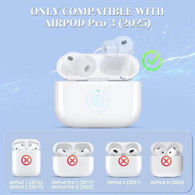 Alt view image 2 of 7 - Wireless Charging Replacement for AirPod Pro 3 Charging Case with USB-C Port, Only Compatible with Air Pods Pro 3rd Charging Case with Bluetooth Touch Sensing, no Airpod