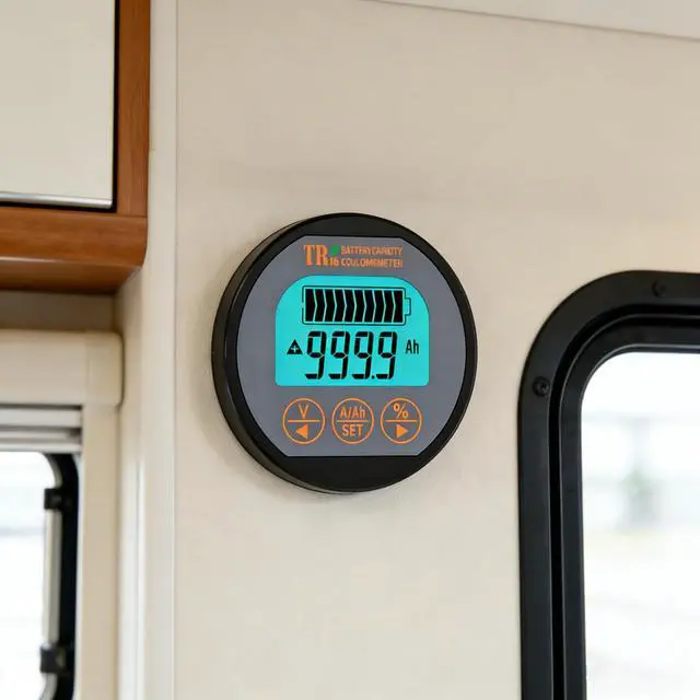 Alt view image 2 of 7 - AILI TR16 Shunt Battery Monitor, 8-120V up to 500A Voltage Current Meter, State of Charge Display up to 999AH, Compatible with LiFePO4 Lithium AGM Gel for RV Camper Caravan Boat Solar Off-Grid