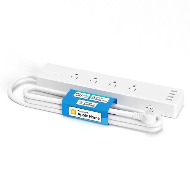 Main image of Smart Power Strip PD 20W USB-C, Voice & Remote Control, 2.4G Wi-Fi | Surge Protector Compatible with Apple HomeKit, Siri, Alexa, Google Home and SmartThings, 4 USB-C Ports and 6ft Extension Cord