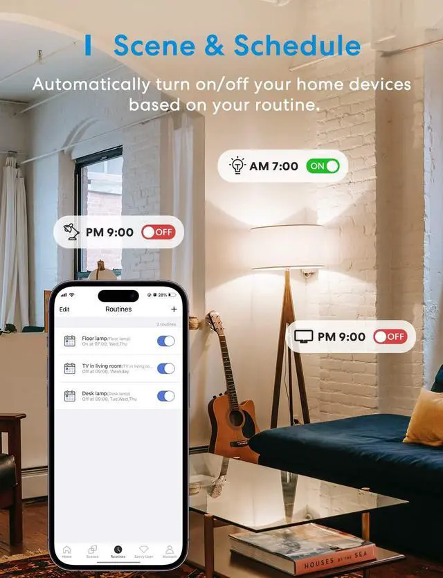Alt view image 6 of 7 - Smart Power Strip PD 20W USB-C, Voice & Remote Control, 2.4G Wi-Fi | Surge Protector Compatible with Apple HomeKit, Siri, Alexa, Google Home and SmartThings, 4 USB-C Ports and 6ft Extension Cord
