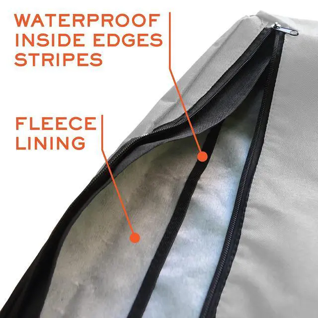 Alt view image 4 of 6 - Outdoor TV Cover 70-75 inch - with Zipper, Weatherproof, Waterproof 360 Degrees Protection, Soft Non Scratch Interior - Gray