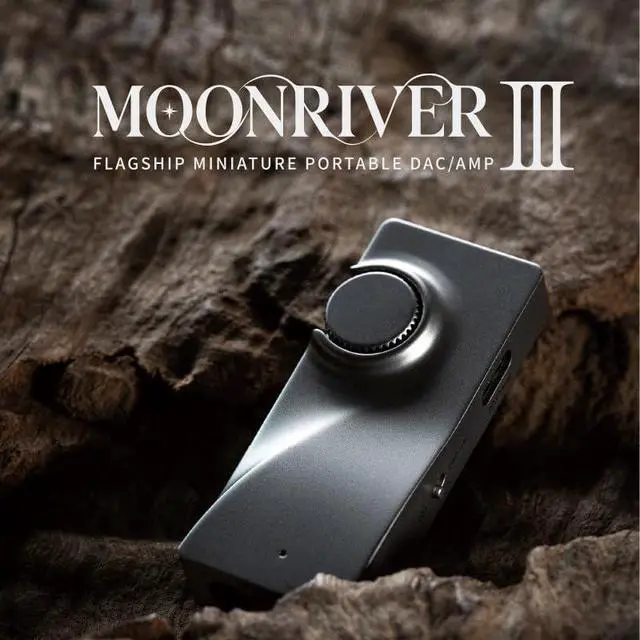 Alt view image 2 of 7 - MOONRIVER 3 Headphone Amplifier 32Bit/384kHz PCM Decoding with Detachable Type-C Cable 3.5mm+4.4mm Output Connectors