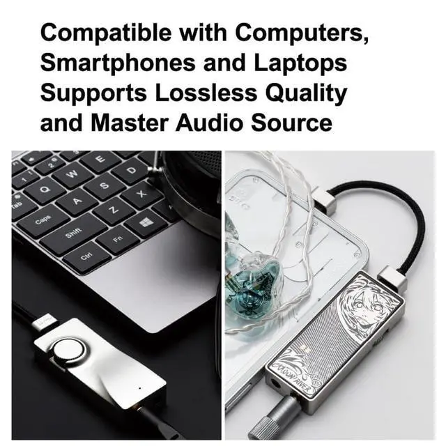 Alt view image 5 of 7 - MOONRIVER 3 Headphone Amplifier 32Bit/384kHz PCM Decoding with Detachable Type-C Cable 3.5mm+4.4mm Output Connectors