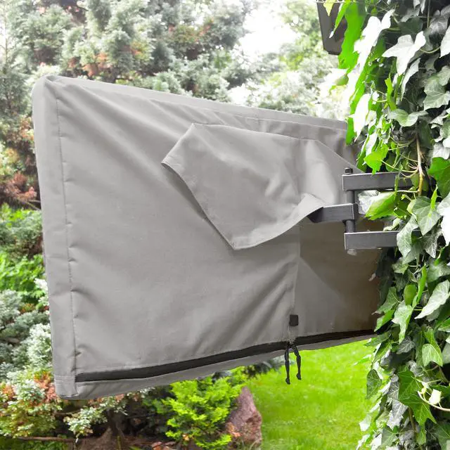 Alt view image 6 of 6 - Outdoor TV Cover 70-75 inch - with Zipper, Weatherproof, Waterproof 360 Degrees Protection, Soft Non Scratch Interior - Gray