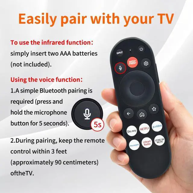 Alt view image 5 of 7 - XRT290 / WRT290 Voice Remote Control Replacement for ONN Powered | by Vizio Mini LED Quantum 4K Smart TVs. Compatible with 2026 Vizio V/M/P/OLED Series Smart TVs Model