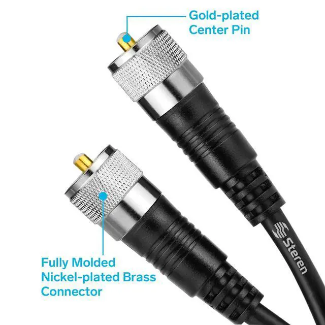 Alt view image 2 of 7 - RG8X Coaxial Cable 50 ft, CB Coax Cable with PL259 UHF Connectors, Male to Male Low Loss 50 Ohm for HAM Radio, LMR400, Antenna Analyzer