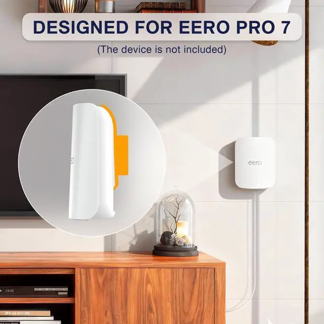 Alt view image 3 of 7 - Wall Mount Bracket for eero Pro 7, Router Bracket Holder, No Messy Wires, Space Saving, Easy Installation, Wall Stand Bracket Only Compatible with eero Pro 71 Pack
