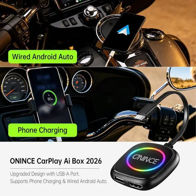 Alt view image 5 of 7 - CarPlay Ai Box 2026 Upgrade - Magic Box 3.0 for Wired CarPlay Cars | Unlock Android Auto on Your Motorcycle & Car | USB PORT Wired Android Auto & phone Charge Support