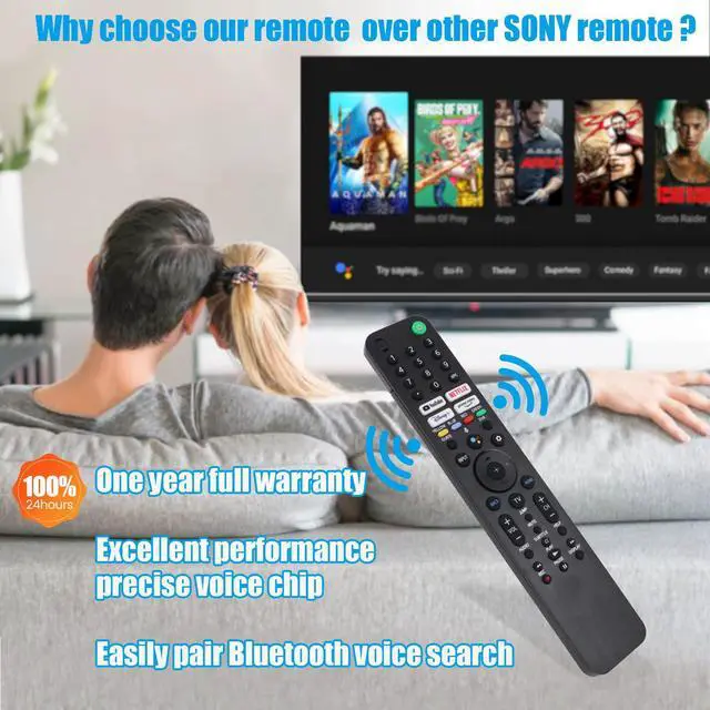 Alt view image 4 of 6 - RMF-TX520U for Sony Smart TV & Bravia TV with Voice Control | Replacement Remote for Sony 2019-2023 XBR/KD/XR Series, X80J, X85J, X90J, A80J etc