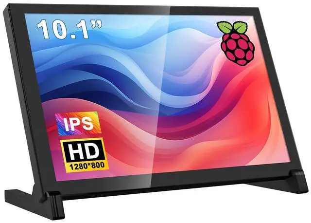 Main image of 10.1" IPS LCD Capacitive Touchscreen Monitor HDMI Display 1280x800 for Raspberry Pi 5/4/3B+ Xbox PS4 Windows 7/8/10
