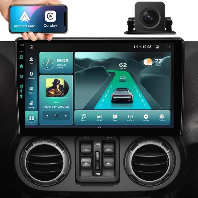 Main image of 11th (4Ram 64Rom) Car System & 5G WiFi6(1201Mbps) for Jeep Wrangler Radio,Upgrade10.2 Inch Car Stereo GPS Navigation for JK Compass,Carplay Android Auto Mirroring Airplay SWC 1080P/AM+FM