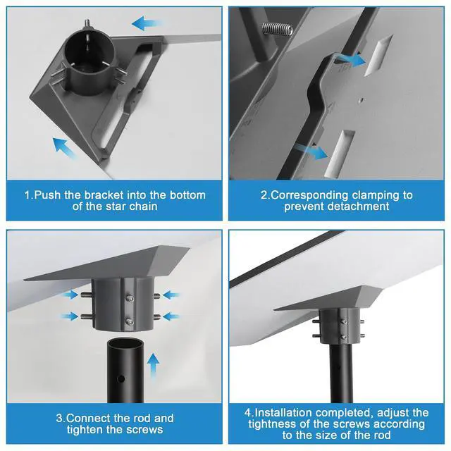 Alt view image 4 of 7 - Pipe Adapter for Starlink Gen 3, Adjustable Standard 4/4X Pole Mount Kit | For 1.25''-2.1'' Pipe,360° Rotation and 20° Tilt,550 lbs Capacity,Weather-Resistant Aluminum Alloy,Stable Installation