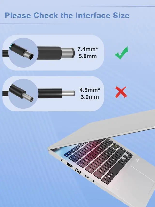 Alt view image 2 of 7 - 240W Charger Compatible with Dell G15 G16 G7 G5 G3 Series 5500 5550 5535 5587 7500 5510 5511 5515 5521 5520 5530 5590 5505 3779 Laptop Suitable for Travel and Office use