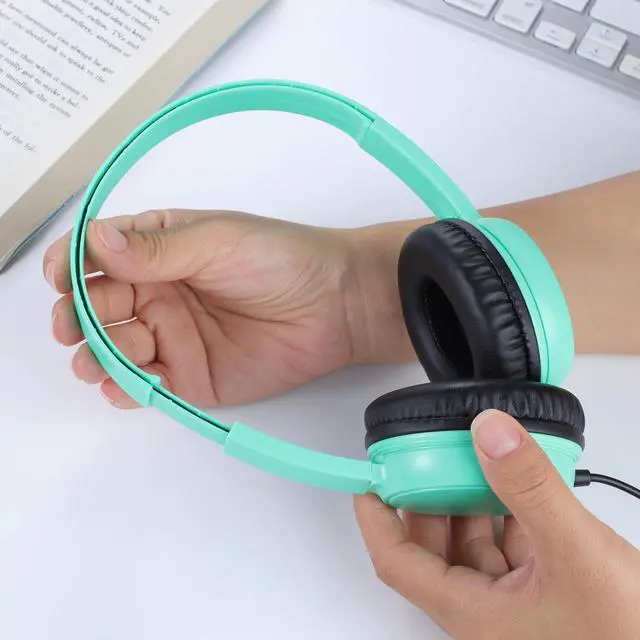 Alt view image 5 of 7 - 2 Pack Kids Headphones for School Classroom Students, Class Set On Ear Comfy Wired Headset for Children Boys Girls Teens Toddler, Stereo Sound 3.5mm Jack for Online Learning Airplane (GS30,2Mixed)
