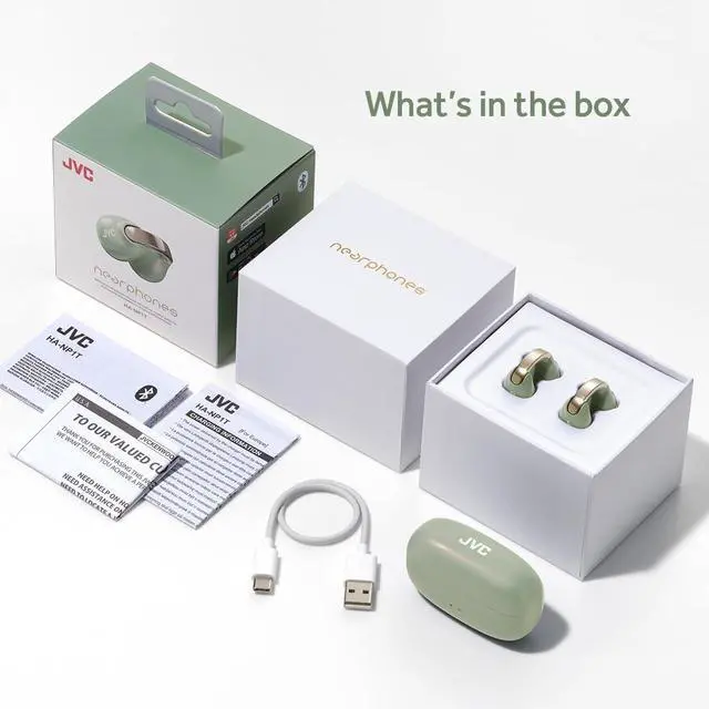 Alt view image 7 of 7 - Nearphones Pearl Edition - Earcuff True Wireless Earbuds with Shiny Arch, Comfortable fit, Multipoint Connection, Bluetooth 5.3, 24H Battery Life - HANP1T-PN (Sand Peach)