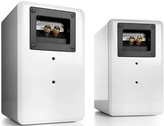 Alt view image 2 of 5 - P4 Passive Bookshelf Speakers Compact Home Stereo Speakers | for Amplifiers, Turntables and Music Listening - White