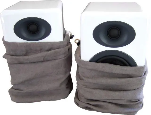 Alt view image 5 of 5 - P4 Passive Bookshelf Speakers Compact Home Stereo Speakers | for Amplifiers, Turntables and Music Listening - White
