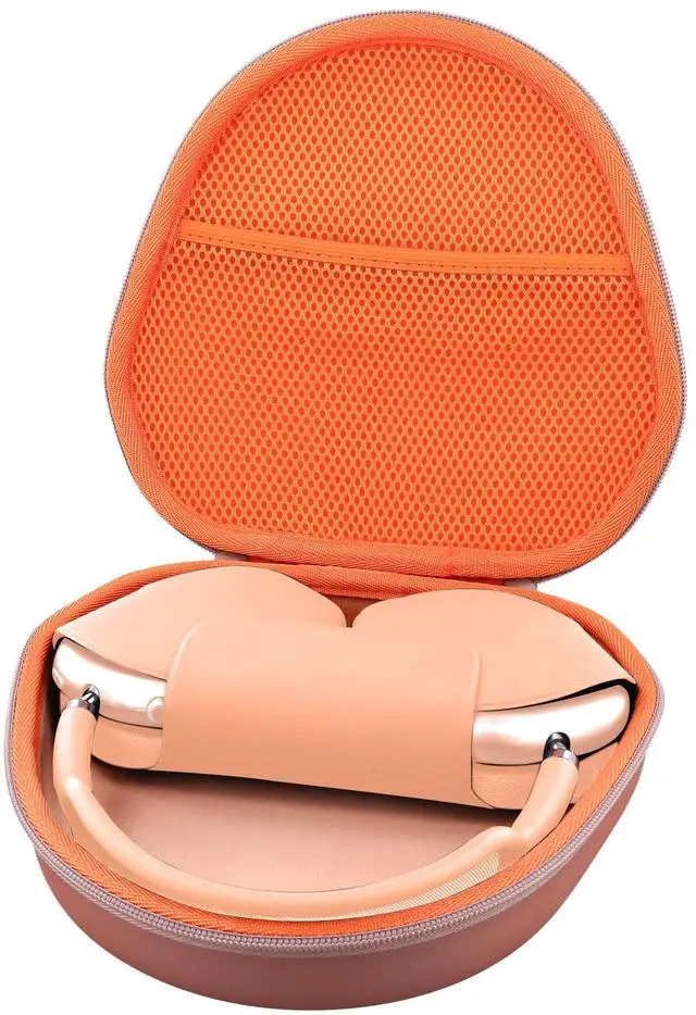 Main image of Case for Apple Airpods Max/Max 2 Over-Ear Headphones,Orange Inside | EVA Hard Shell, Mesh Pocket Accessory Storage, Travel-Ready Portable Storage for Apple Airpods Max 2 Headphones